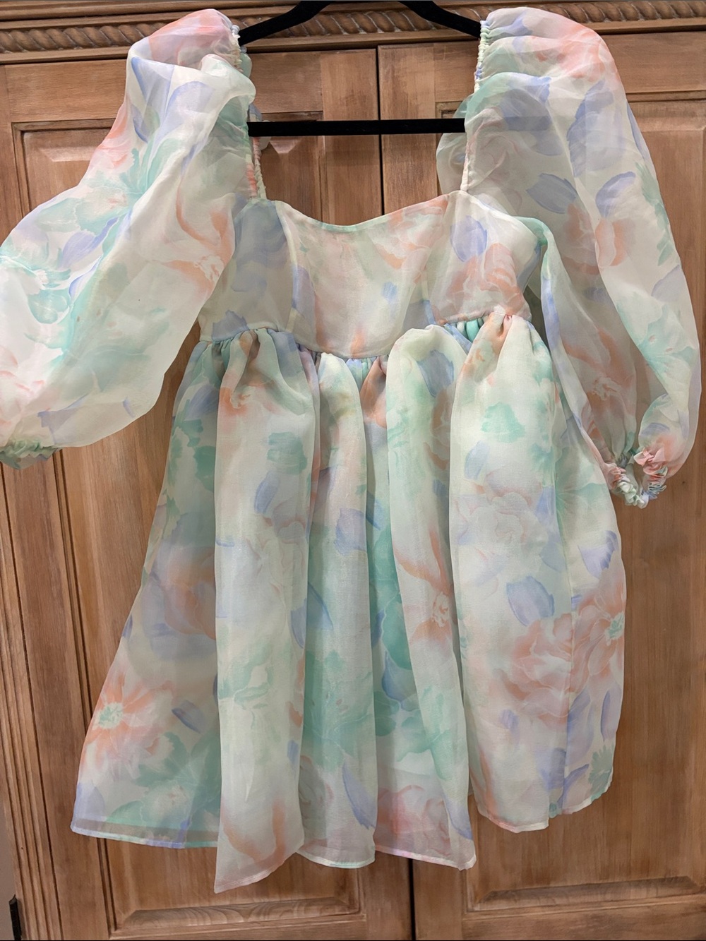 Selkie Floral Puff-Sleeve Dress -Miami Sofa